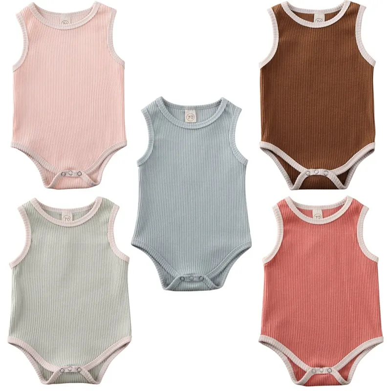 Одежда для маленьких девочек 0 24 мес. однотонная детская одежда без