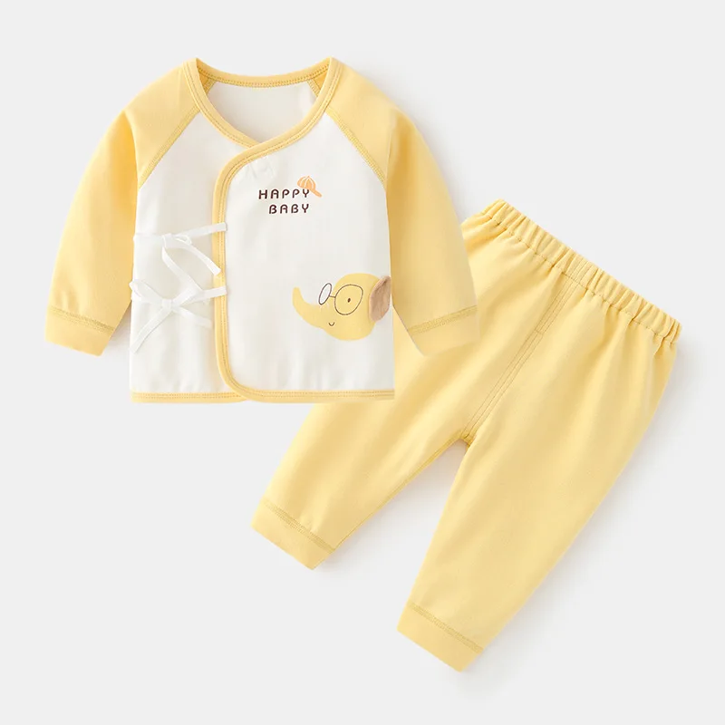 

Пижама «Слоник» Для малышей 2021 года, мягкие хлопковые брюки-монах, Одежда для новорожденных