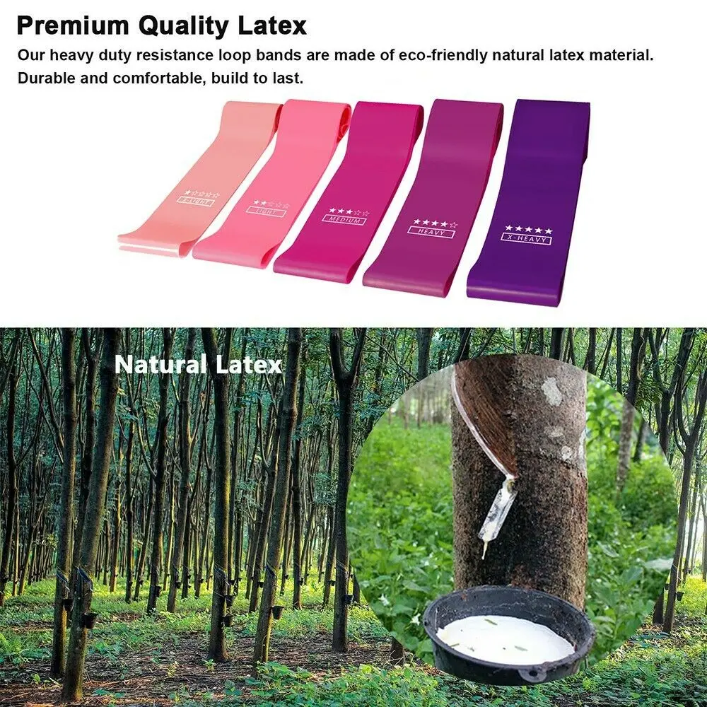 Эластичные резинки 5 уровней для фитнеса йоги спортивные тренировок резиновое