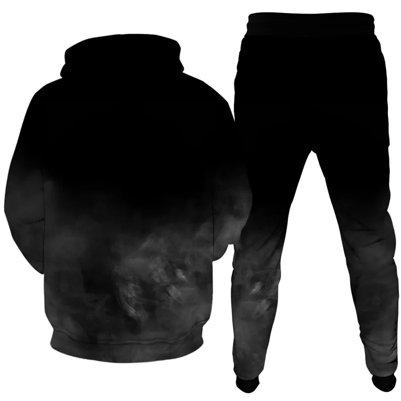 

Four Seasons Hoodie 3D Printing Pattern Gray and Black Men's Dports and Leisure a Variety of Scenes Can Wear Two-Piece Sweater