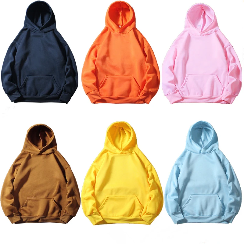 

2020 solid color versatile sweater Street Sweatshirt men's / women's Pullover Hoodie