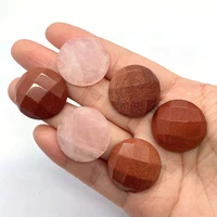 3pcs natural stone interface bead cabochon flat gasket powder crystal aventurine for diy jewelry making result accessories