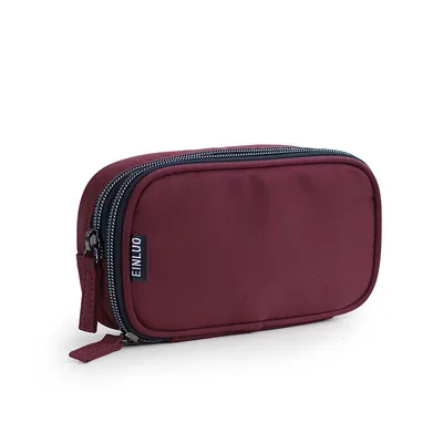 Wine red M Чехол для косметики, стильная Водонепроницаемая косметичка, органайзер для путешествий, красивый чехол, набор туалетных принадлежностей для мини-карандаша, чехол для туалета - Цвет: Wine red M