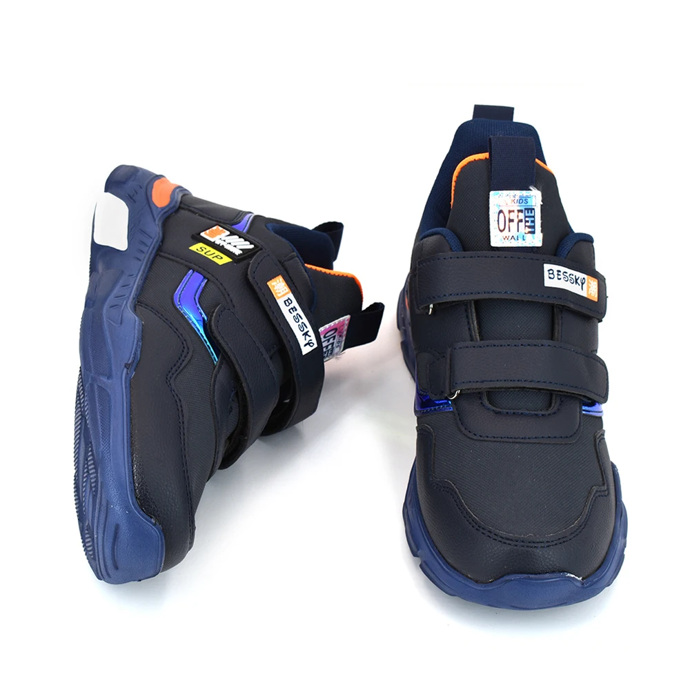 BESSKY/детская обувь для мальчиков повседневные детские кроссовки кожаные модные