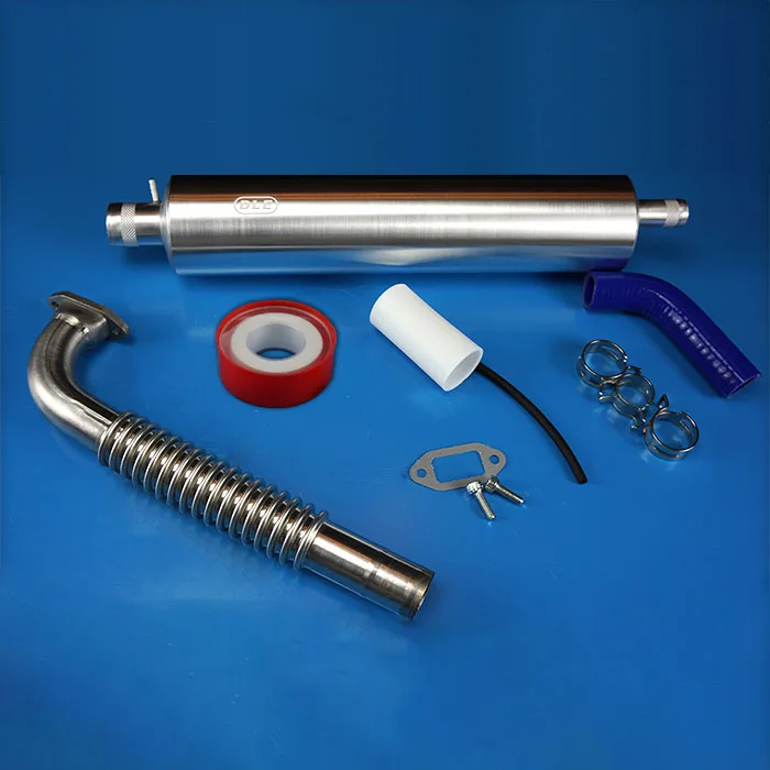 Original DLE Long Muffler Canister Exhaust Set &amp Parts for DLE111 Gasoline Engine | Accs