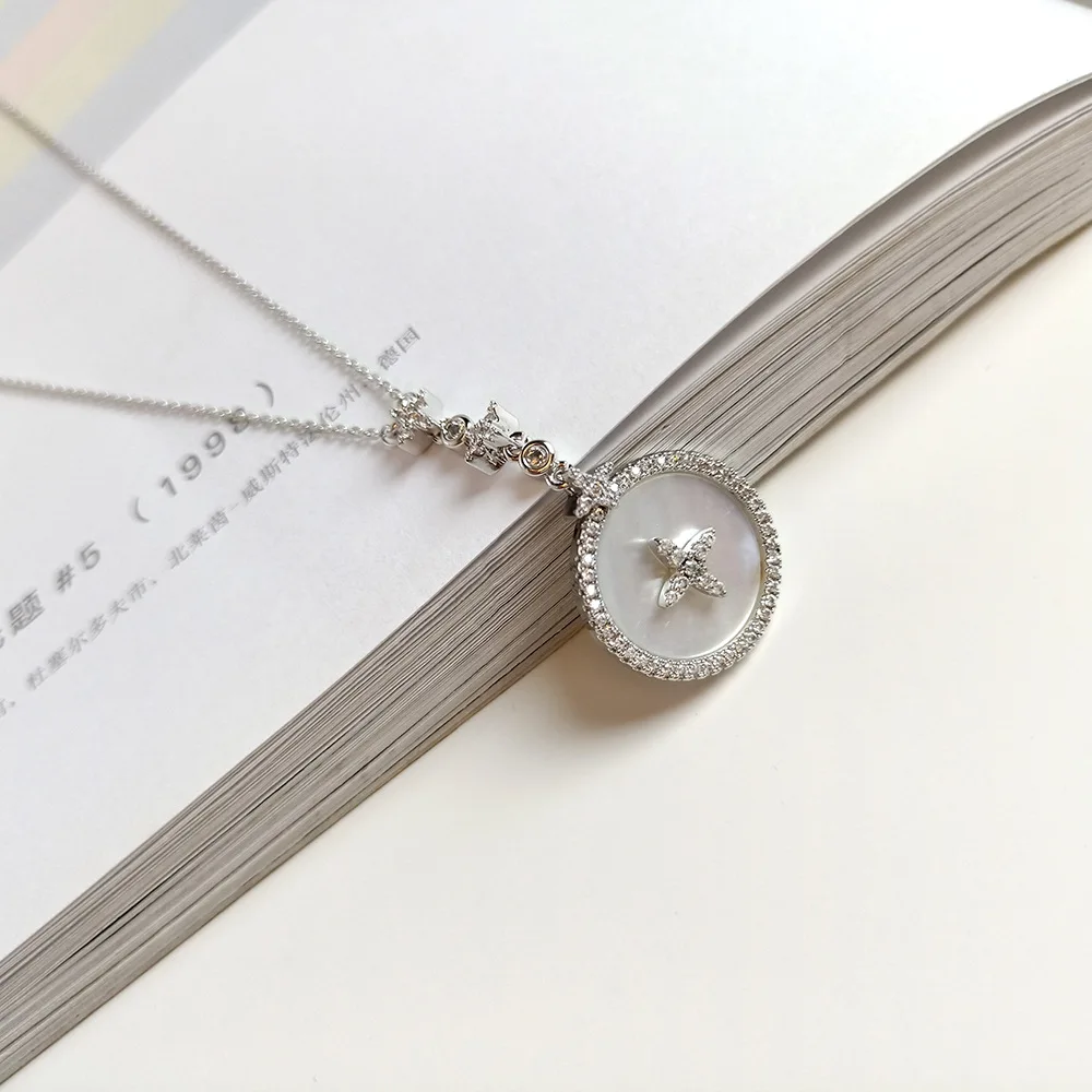 Новое модное ожерелье с кулоном в виде звезды из кубического циркония роскошное