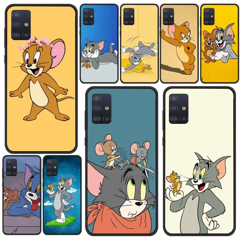 

Cat TOM Mouse JERRYS Phone Case For Samsung S5 S6 S7 S8 S9 S10 S20 S21 Edge Plus E Fe Lite