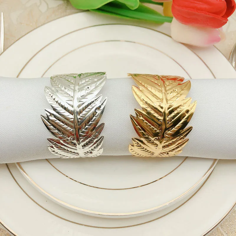 6 шт. металлическое кольцо для салфеток в виде листьев | Дом и сад