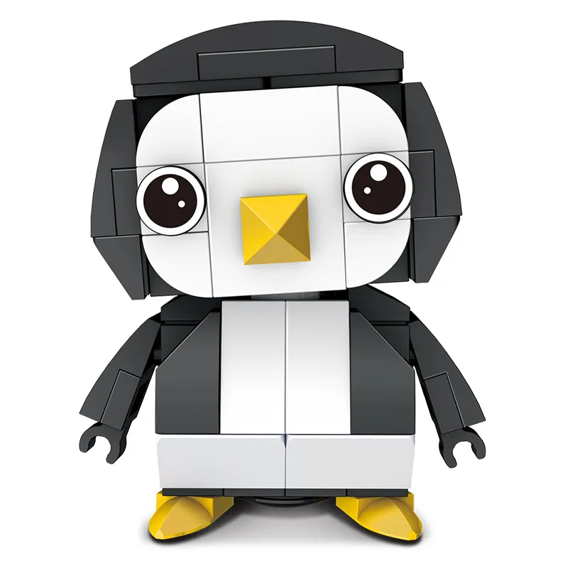 Строительные блоки фигурки животных пингвин корова сова коала фламинго корги