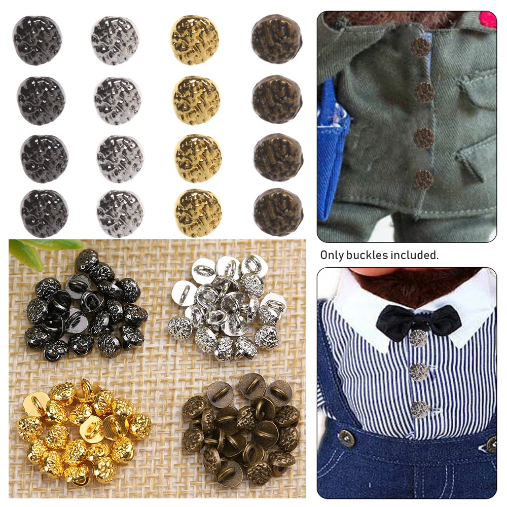 20/40 шт. мини пряжка для кукол 4 мм металлическая украшения одежды аксессуары шитья