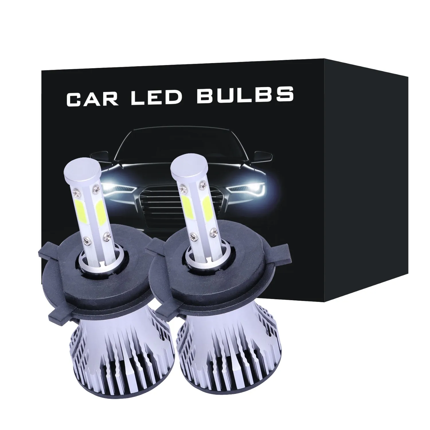 

New 4side Super Bright Car Headlights H7 LED H4 H1 H3 H11 9005 HB3 9006 HB4 Led Auto COB 100W 12000LM Automobiles Headlamp 6000K