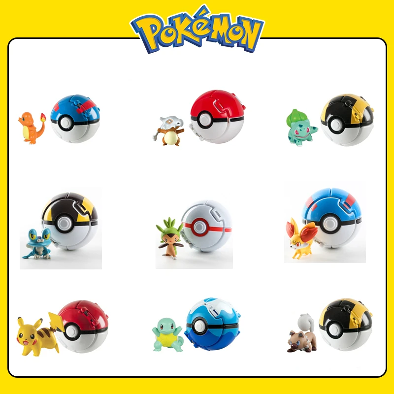 

Pokemon Ball Pokemon Doll Pikachu Hand-made Pokemon Anime Model Toys Exquisite Decorations Birthday Gifts for Children