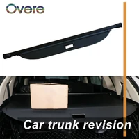 overe 1set car rear trunk cargo cover for hyundai grang santa fe car styling black security shield shade auto accessories