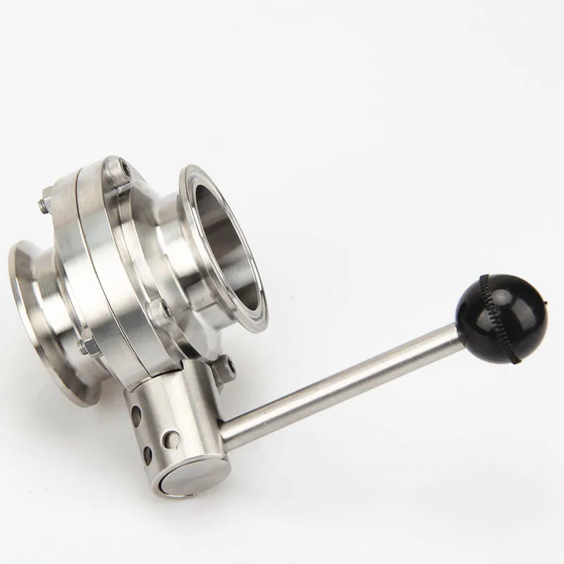 

1-1/2" 38mm Stainless Steel 304 Sanitary 1.5" Tri Clamp Butterfly Flow control Valve Home Height 64mm/70mm Brew Beer Dairy
