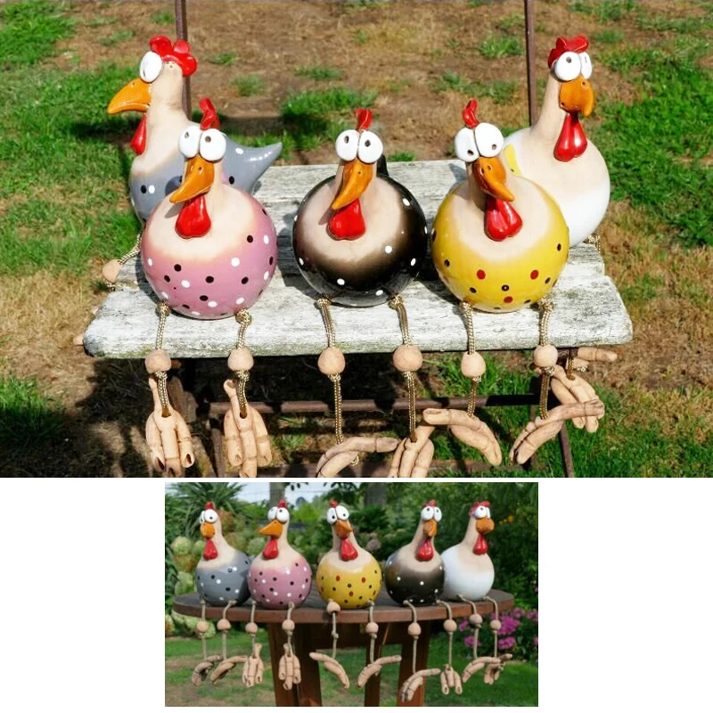

Ceramic Chicken Hilde Garden Decoration Animal Figure Garden Plug Pottery Figure Handcraft Ornament TN99