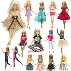 NK два комплекта с различными группами на выбор, Кукольное платье, топ, Модная стильная юбка, цветные наряды для Барби, аксессуары, кукла, лучший подарок JJ DZ