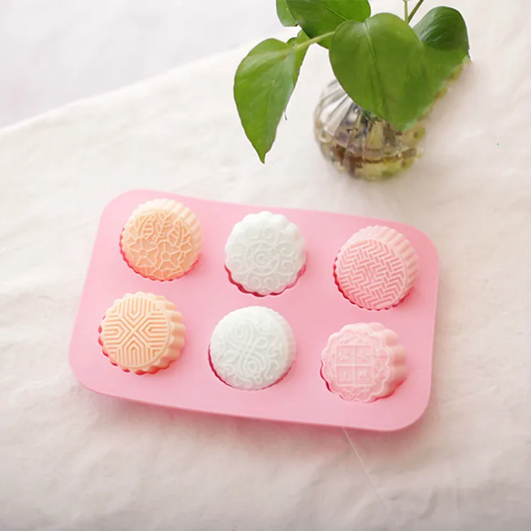 Выпечка торта DIY Toosl 3D круглый 6-полости силиконовые формы для мыла Fondant (сахарная)