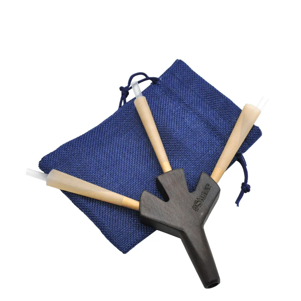 Твердая деревянная труба ручная работа 3 отверстия креативная Холщовая Сумка