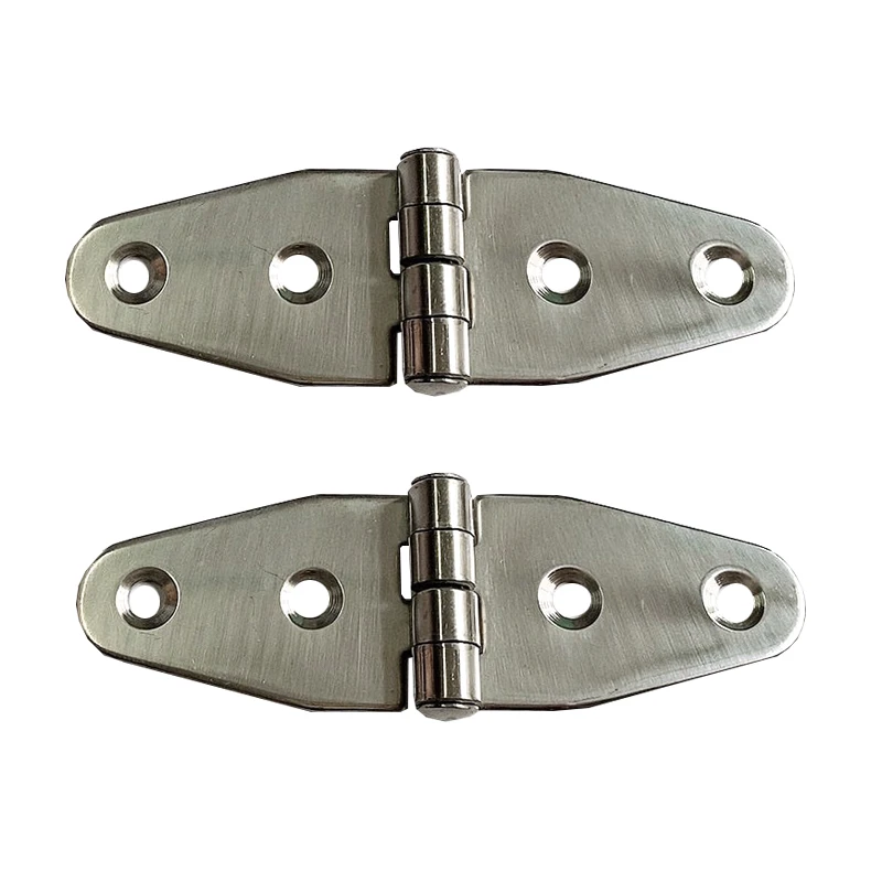 

2 Pcs Boat Stainless Steel 4" Stamped 100mm Hinges 2 Hinges Strap for Marine