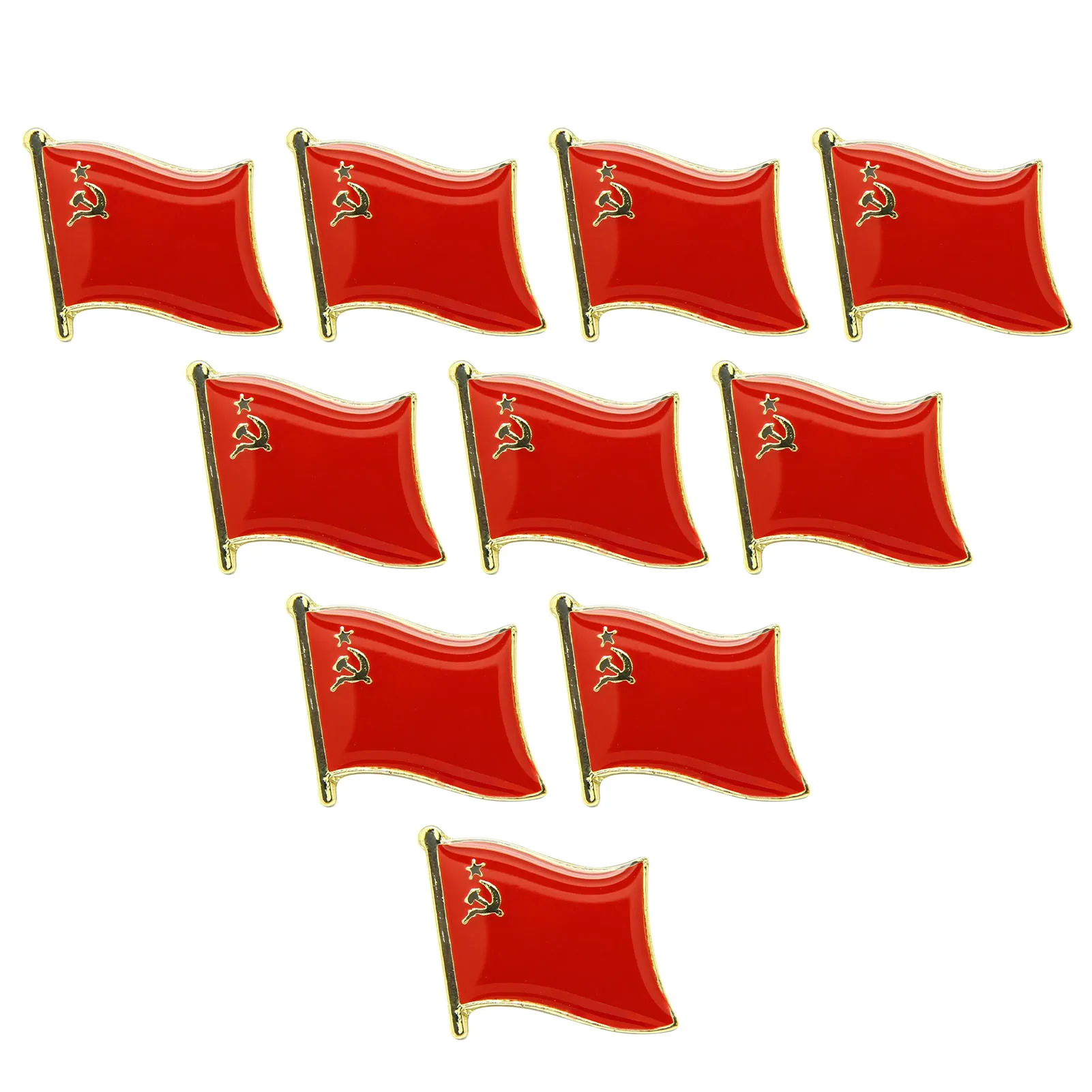 

Металлическая брошь с железным флагом, 10 шт.