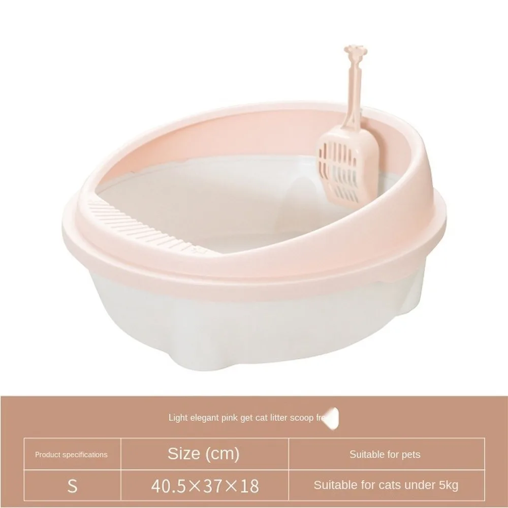 

New Product Pet Cat Litter Box Semi-enclosed Cat Litter Box Detachable Anti-splashing Cat Toilet Spot Cat Litter Box Furniture