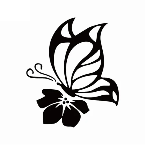 

Car Sticker 3D 15.2*12.8CM Butterfly With Flower Fashion Vinyl Sticker Funny Stickers and Decals Vinyl Car Styling
