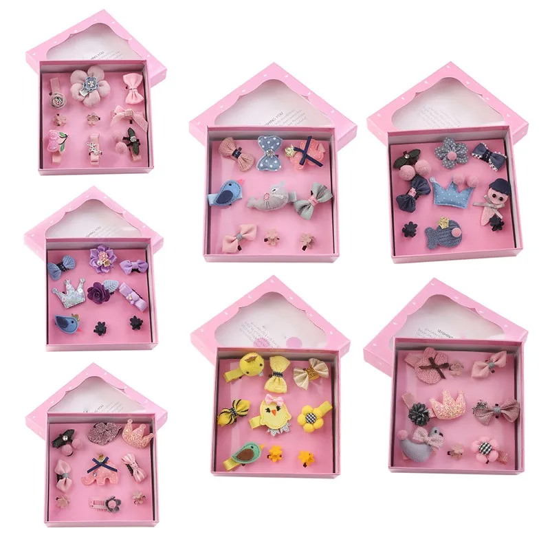 7 Types Children\'s Fresh Hair Clip Sets Baby Girls Cute Accessories For Over 1 Years bebe | Детская одежда и обувь