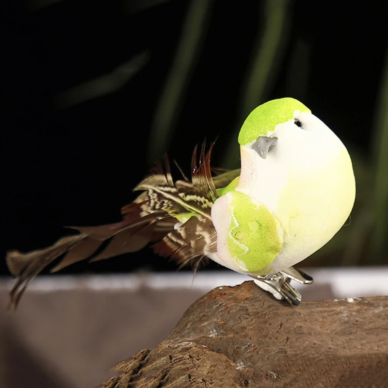 

Feather Artificial Bird Simulation Miniature Garden Ornament Christmas Simulation Birds New Simulation Pearl Feather Bird 2021