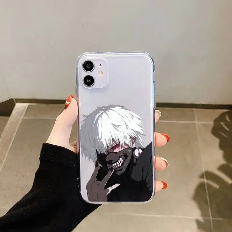 

Anime Tokyo Ghoul Phone Case Transparent for iPhone 11 12 mini pro XS MAX 8 7 6 6S Plus X 5S SE 2020 XR
