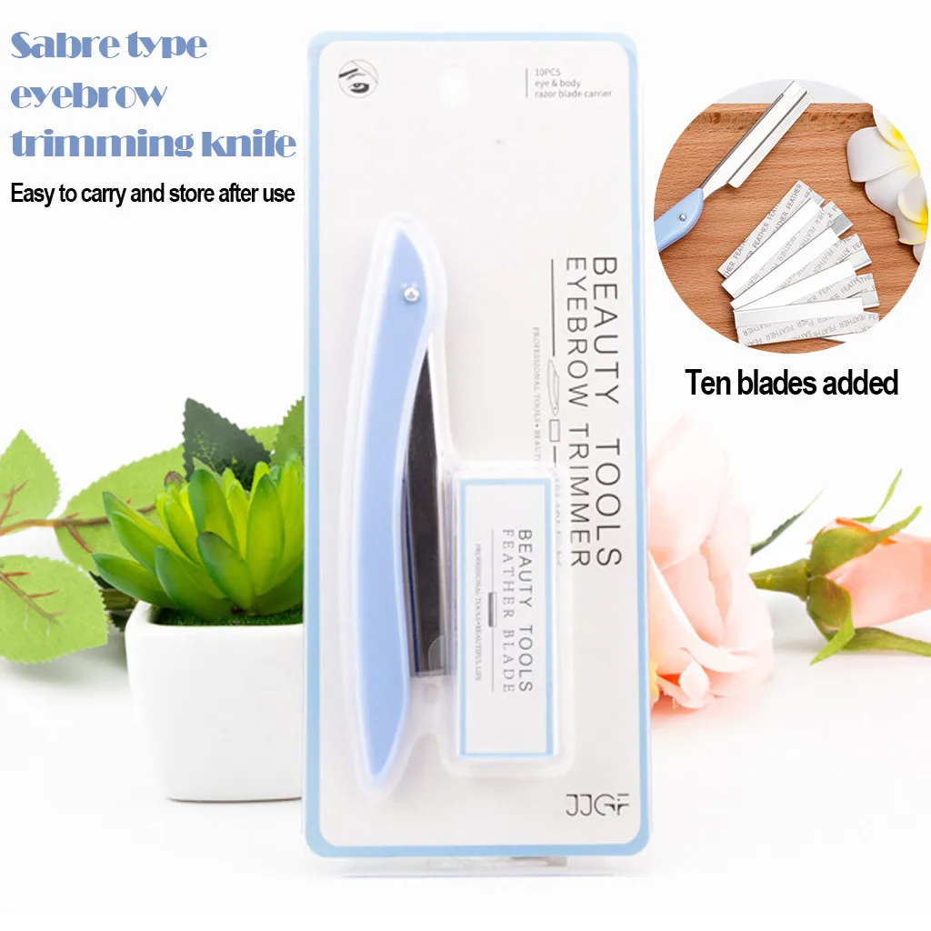 Складной триммер для бровей на вынос безопасная бритва из нержавеющей стали