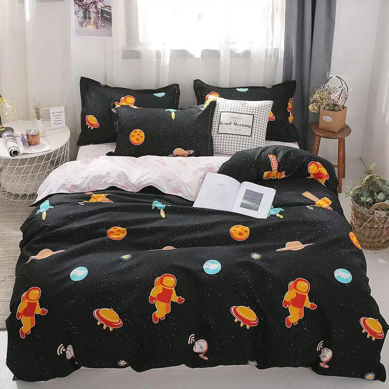

(40)Wave Point 4pcs Girl Boy Kid Bed Cover Set Duvet Cover Adult Child Bed Sheets And Pillowcases Comforter Bedding Set