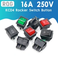 kcd4 rocker switch button on off 2 position 4 pins 6 pins electrical equipment with light power switch 16a 250vac ac 250v