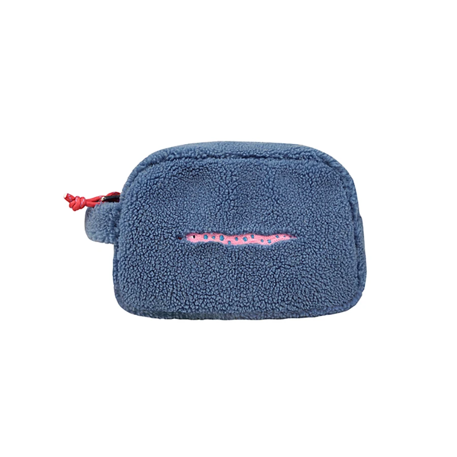 Original creative fleece mini cosmetic bags for girls portable embroidered handbags in 3styles (FUN KIK store) | Багаж и сумки