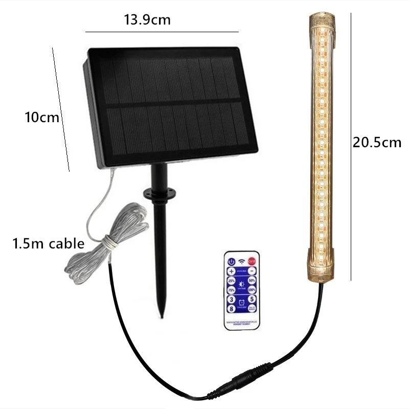 Водонепроницаемый настенный светильник Gylbab Солнечная Светодиодная трубка 12