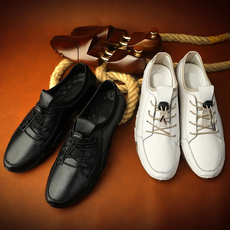 

British Style Split Leather Men Casual Shoes Black Comfort Breathable Commute Formal Shoes Leather Solid Colors Fast Shipping