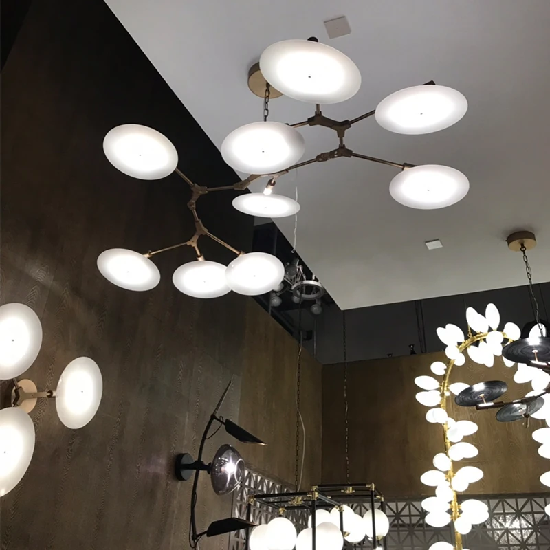 

Modern Metal LED chandelier Ceiling hanging lamp Art deco kitchen fixtures Nordic lamp living room bedroom pendant lamp lighting