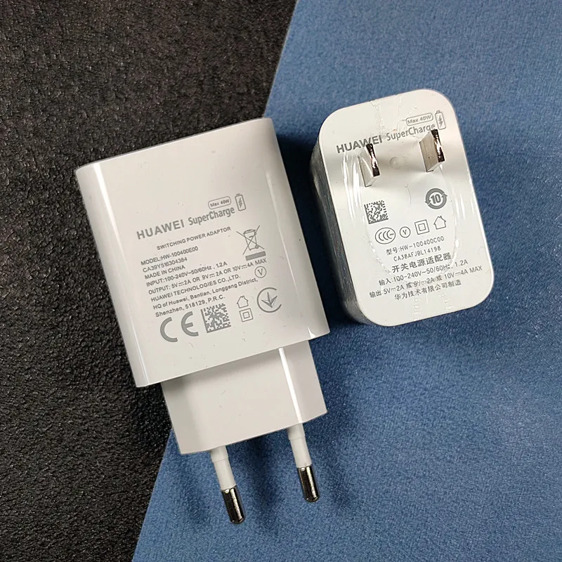 Оригинальное зарядное устройство Huawei mate 30 pro 40 Вт быстрая зарядка 5 А кабель usb Type c
