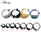 Скрытые серьги-клипсы Alisouy, 1 шт., 12 г, для женщин, мужчин, имитация весны, клипсы для носа, кольцо, кольцо для губ, спиральное кольцо, кольцо-обруч