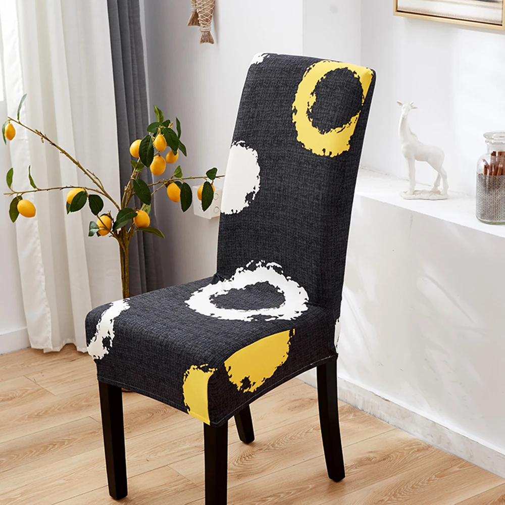 1/2/4/6Pcs Printing Dining Chair Cover Stretch Protector Seat Slipcover Elastic Washable Banquet Folding Hotel | Дом и сад