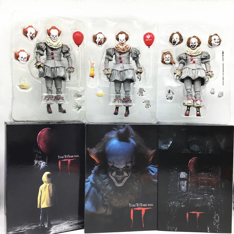 Экшн фигурка NECA Stephen King Pennywise Joker Коллекционная модель игрушки Хэллоуин ужас