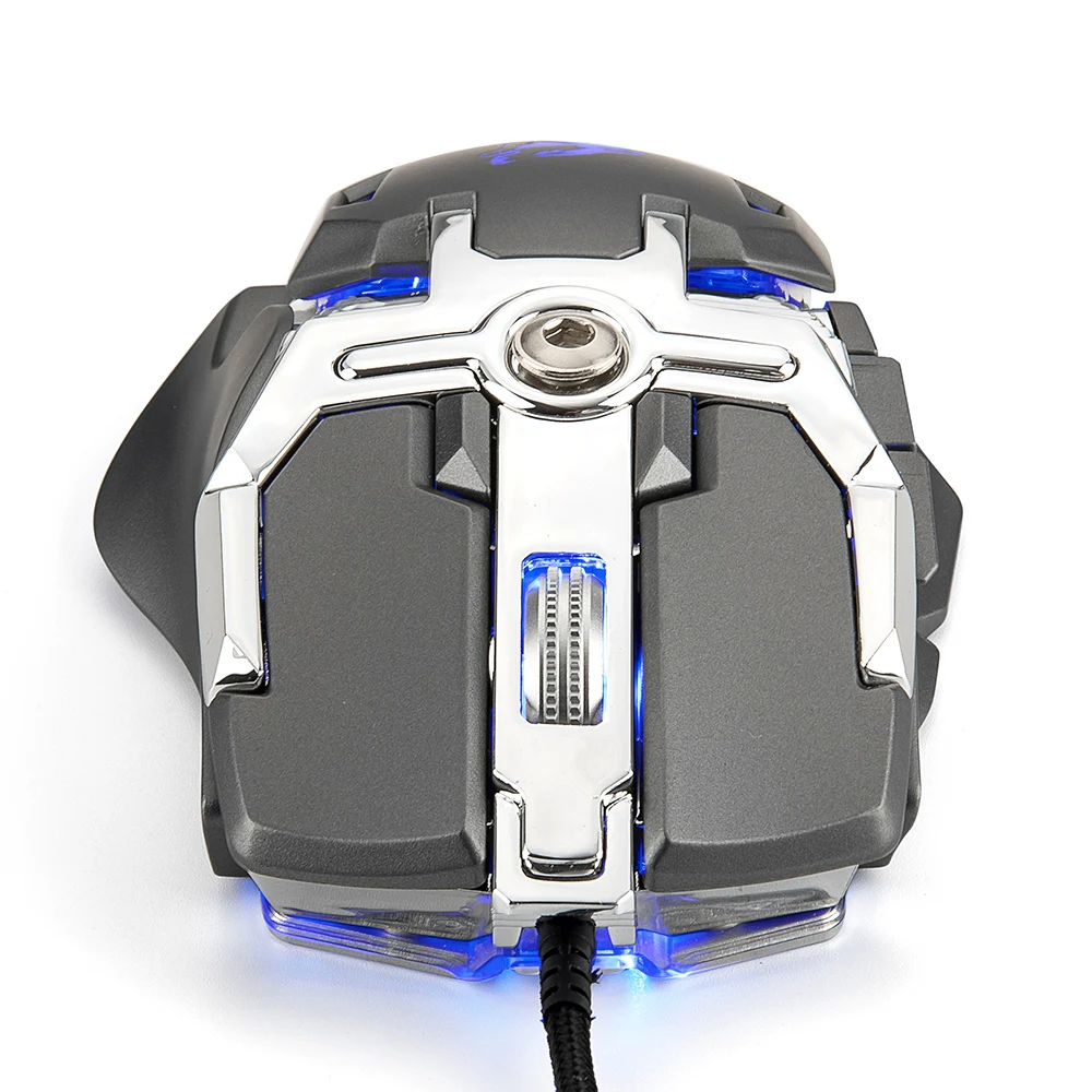 Проводная профессиональная игровая Регулируемая USB 6400 dpi светодиодная правая