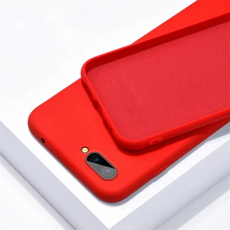 Красный For OPPO R17 R15 R11 Pro A83 F11 Shockproof Liquid Silicone Soft Thin Cover Case For OPPO Reno 10X Zoom F9 Pro A7X A3 A83 Coque - Цвет: Красный