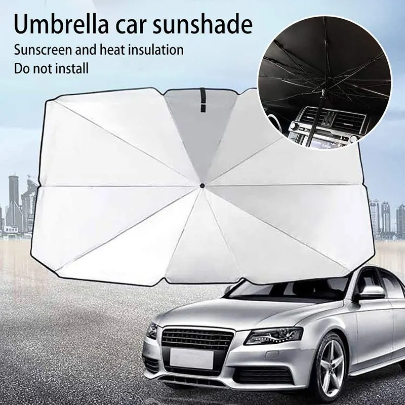 

Car Windshield Umbrellas UPD50 + Standard Material Block 99% Of Ultraviolet Rays Foldable Window Shade Automobile Sunshade