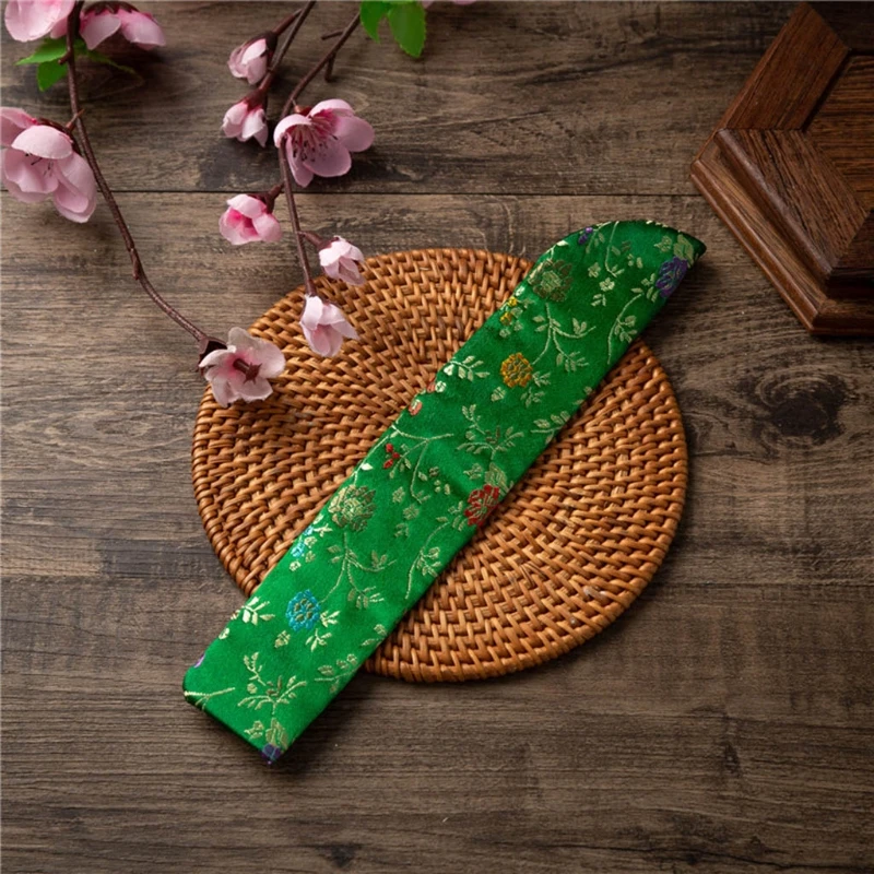 Чехол для вентилятора в китайском стиле винтажная вышивка Цветочная ручная