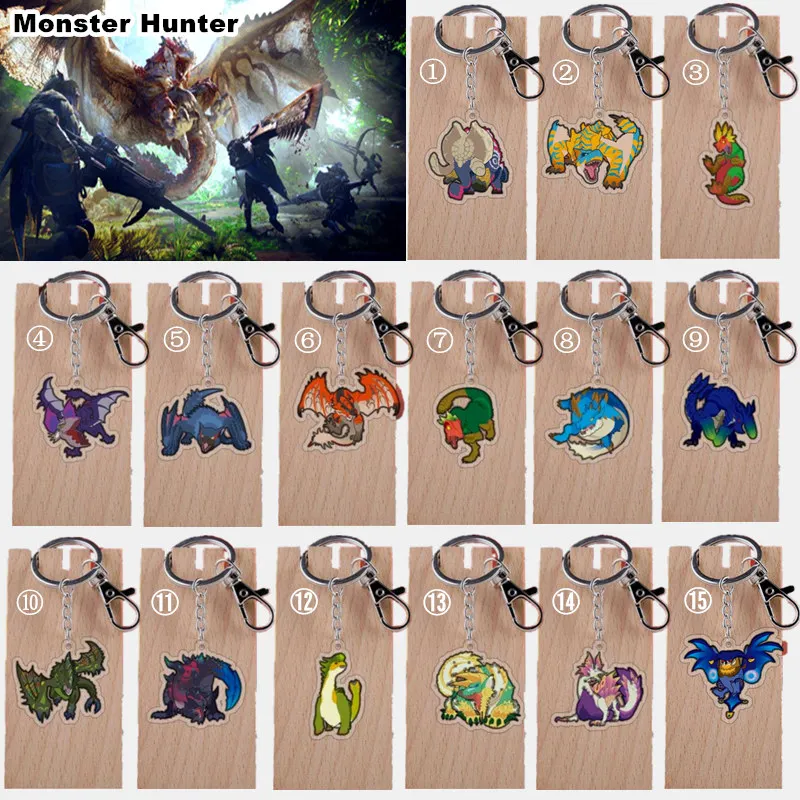 15 видов стилей и игроманов костюм Монстер Хантер для акриловый брелок Tigrex