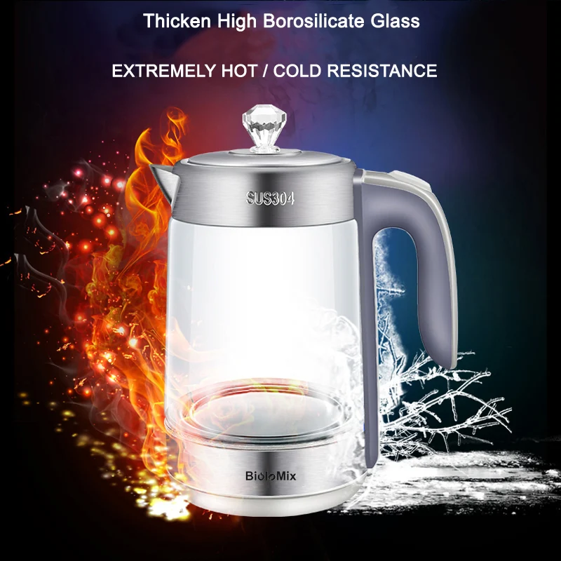 1.8л BPA бесплатно 2200 Вт Электрический стеклянный чайник SpeedBoil беспроводной синий