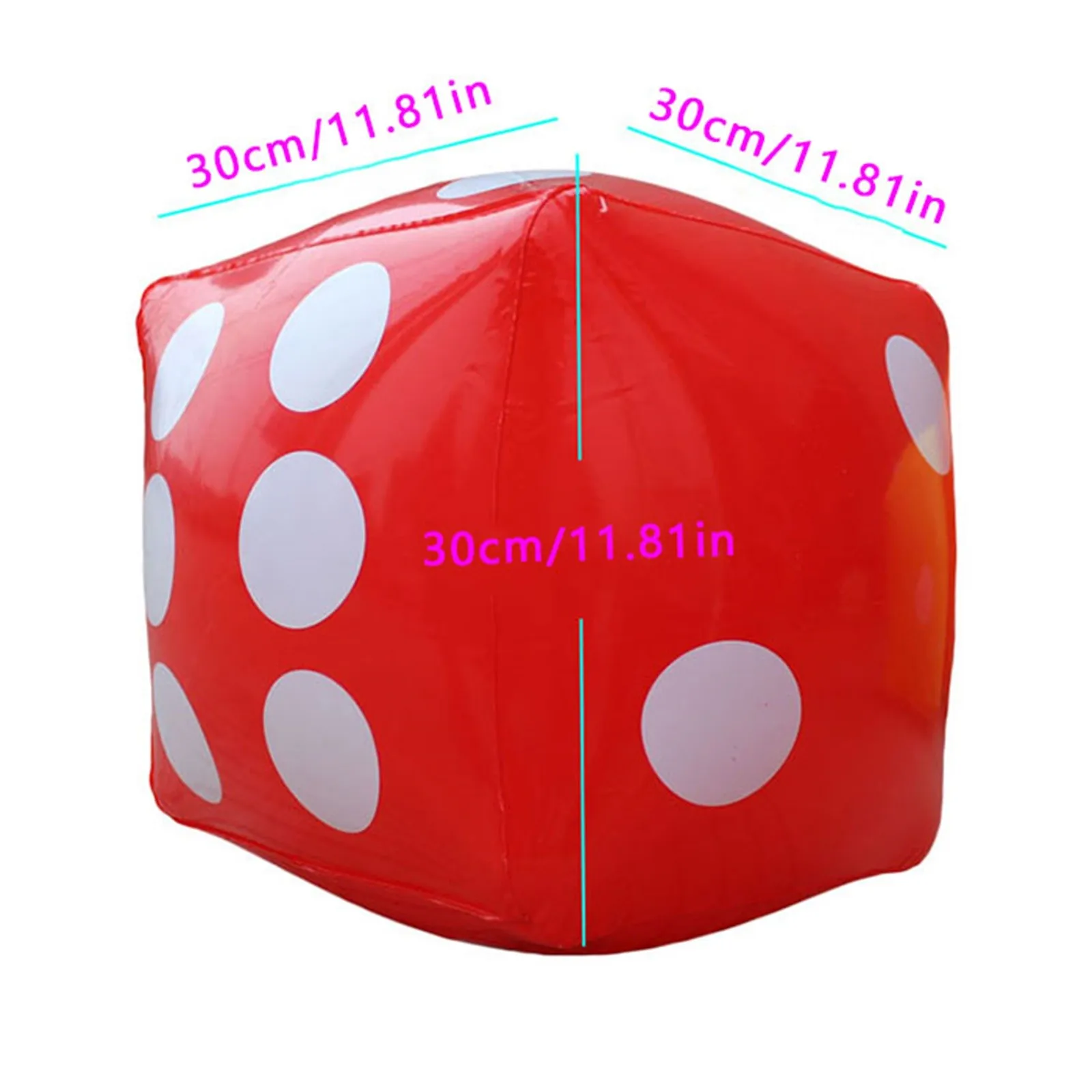 

Fun Inflatable Dice Set (6 Pc) 12 Inchi Muiltcolor Parent-child Interaction Toy Floor Games And Pool Party Ds Gonflables