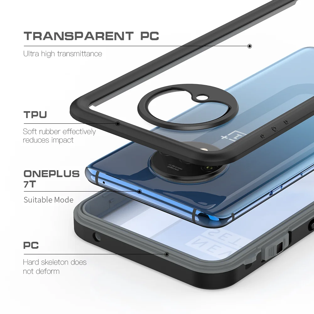 360 Защитный чехол для телефона водонепроницаемый Oneplus 7 T T7 IP68 пыленепроницаемый