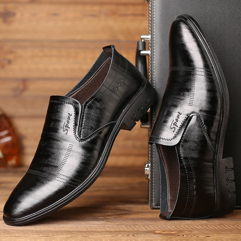 High Quality Business Formal Shoes Men Super Soft Leather Office Shoes Men Social Dress Shoes Men's Leather Casual Loafers Shoes