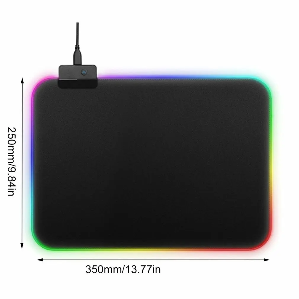 

Luminous Rubber Symphony RGB Mouse Durable Pad Adjustment Cool And Soft Illusion Lighting Gaming Mouse Pad